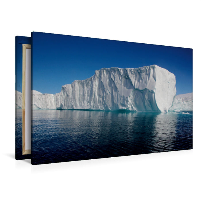 Toile textile premium Toile textile premium 120 cm x 80 cm à travers Iceberg devant Ilulissat 