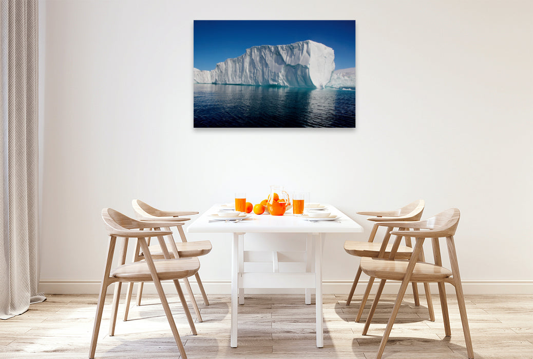 Toile textile premium Toile textile premium 120 cm x 80 cm à travers Iceberg devant Ilulissat 