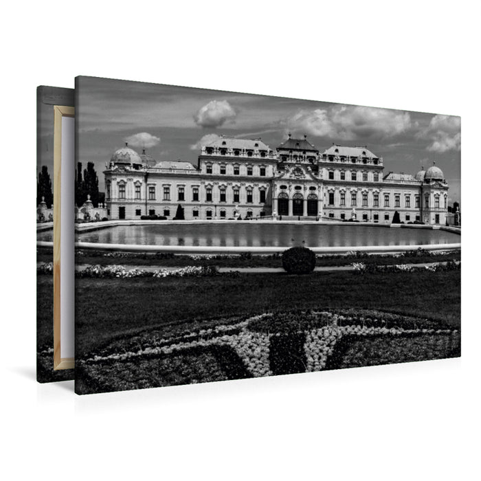 Premium Textil-Leinwand Premium Textil-Leinwand 120 cm x 80 cm quer Schloss Belvedere