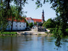 Blick über die Donau auf das Herzogschloß und den Adler - CALVENDO Foto-Puzzle - calvendoverlag 29.99