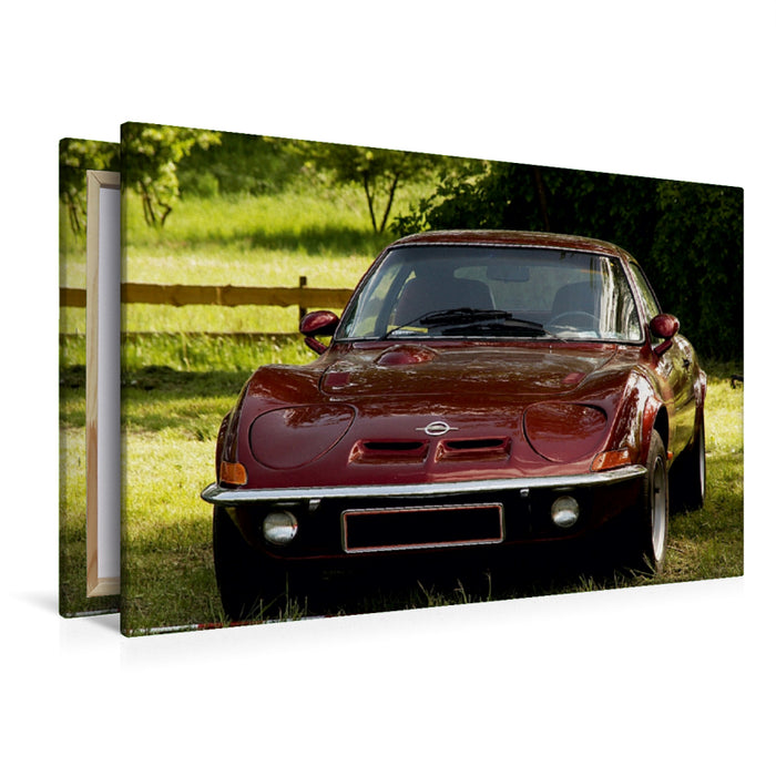 Premium Textil-Leinwand Premium Textil-Leinwand 120 cm x 80 cm quer Opel GT