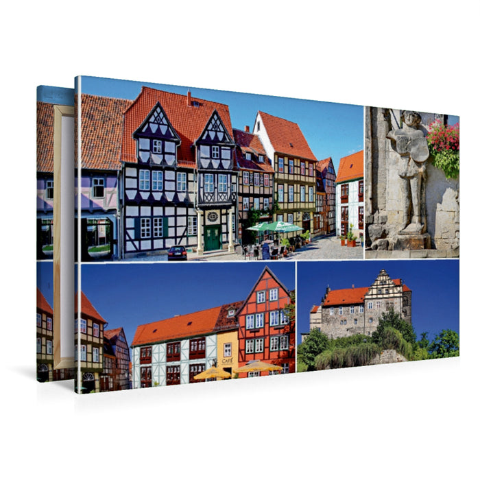 Premium Textil-Leinwand Premium Textil-Leinwand 120 cm x 80 cm quer Ein Motiv aus dem Kalender QUEDLINBURG das Posterbuch