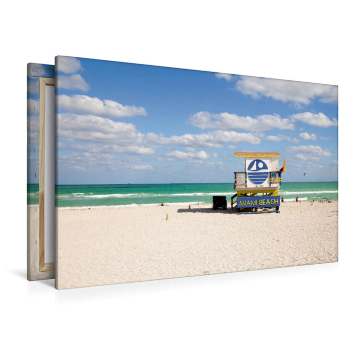 Toile textile premium Toile textile premium 120 cm x 80 cm paysage Miami Beach 