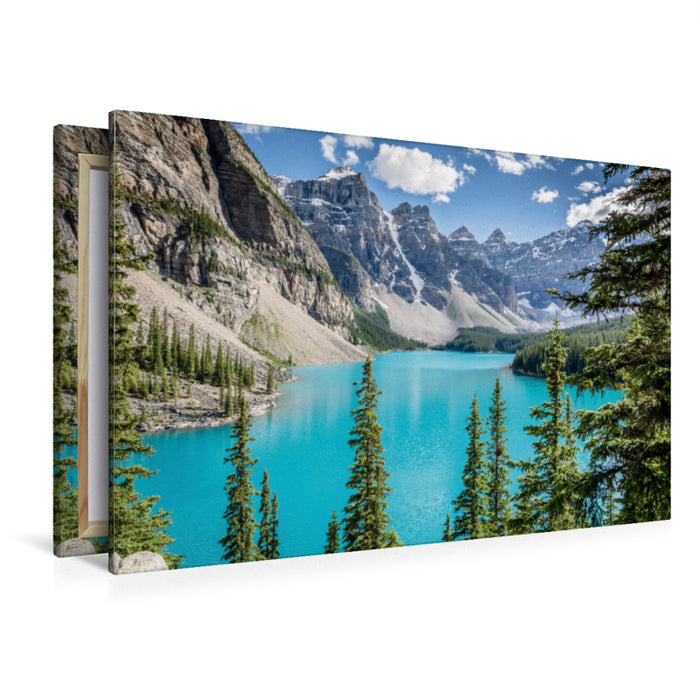 Premium Textil-Leinwand Premium Textil-Leinwand 120 cm x 80 cm quer Moraine Lake