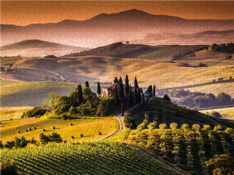 Weinanbaugebiet und Landschaft in der Toskana - CALVENDO Foto-Puzzle - calvendoverlag 29.99