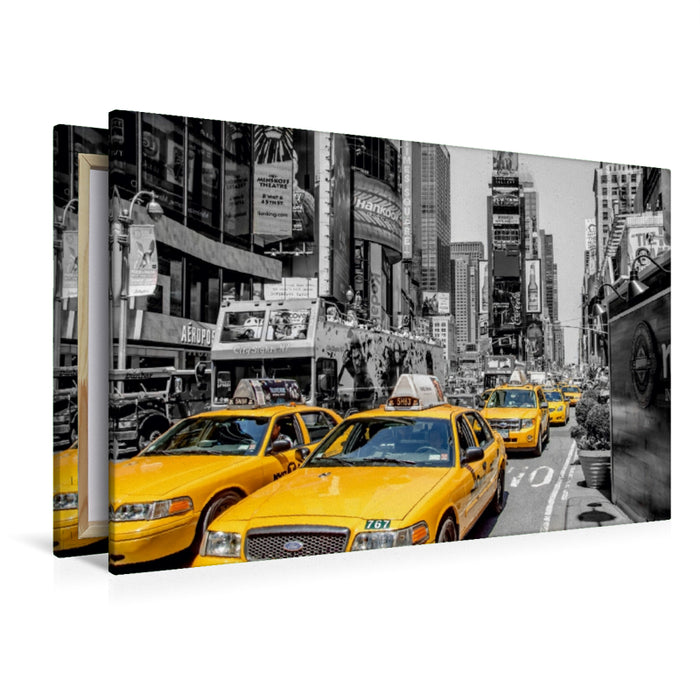 Premium Textil-Leinwand Premium Textil-Leinwand 120 cm x 80 cm quer New York Taxis