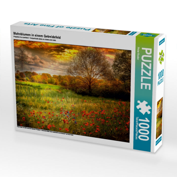 Mohnblumen in einem Getreidefeld - CALVENDO Foto-Puzzle - calvendoverlag 29.99