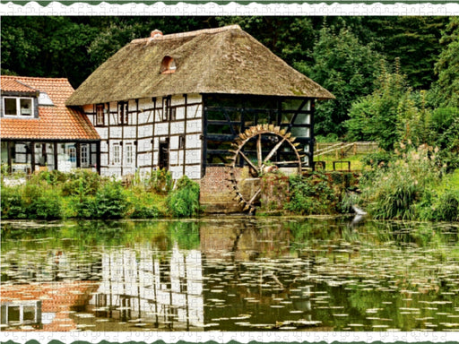 Ölmühle Tüschenbroich in Wegberg-Tüschenbroich, aus dem 17. Jahrhundert, heute ein Atelier - CALVENDO Foto-Puzzle - calvendoverlag 29.99