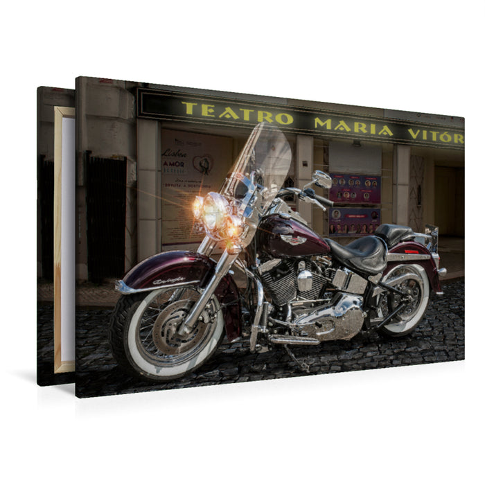 Premium Textil-Leinwand Premium Textil-Leinwand 120 cm x 80 cm quer Harley-Davidson Heritage De Luxe