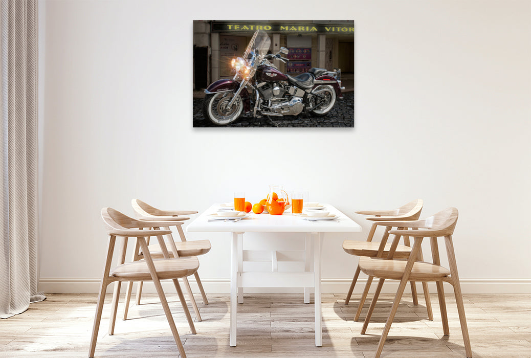 Premium Textil-Leinwand Premium Textil-Leinwand 120 cm x 80 cm quer Harley-Davidson Heritage De Luxe