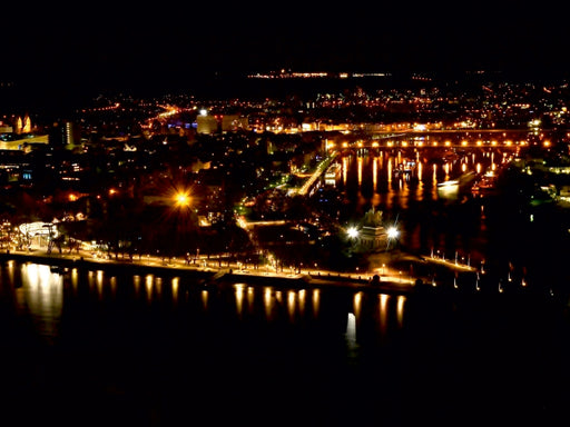 Koblenz, das Deutsche Eck bei Nacht - CALVENDO Foto-Puzzle - calvendoverlag 29.99