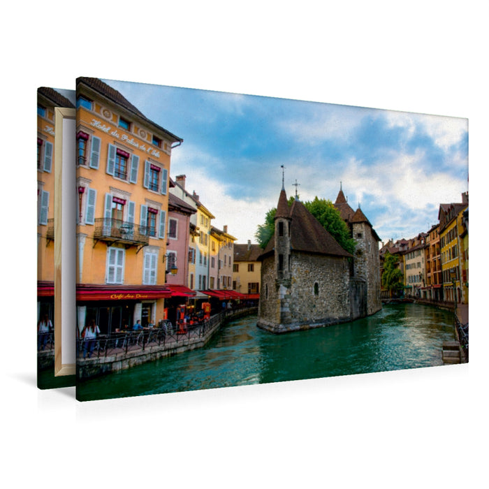 Premium Textil-Leinwand Premium Textil-Leinwand 120 cm x 80 cm quer Altstadt von Annecy