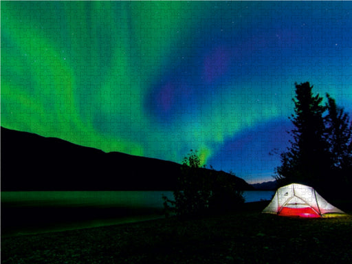 Nordlichter , Muncho Lake, British Columbia - CALVENDO Foto-Puzzle - calvendoverlag 29.99