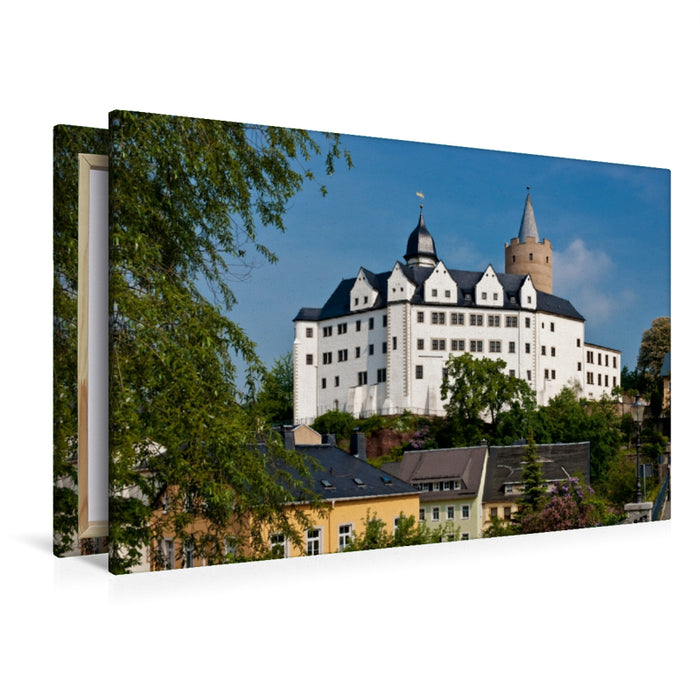 Premium Textil-Leinwand Premium Textil-Leinwand 120 cm x 80 cm quer Schloss Wildeck, Zschopau