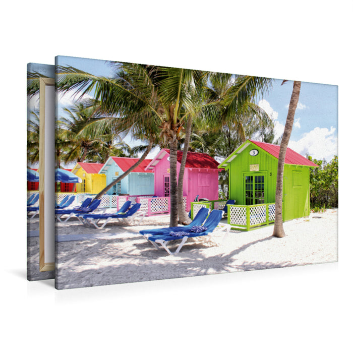 Premium textile canvas Premium textile canvas 120 cm x 80 cm landscape A motif from the calendar The Bahamas - A paradise on earth 