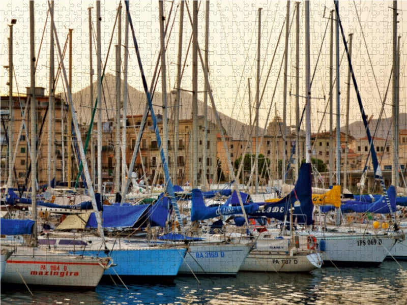 Palermo, Altstadt und Jachthafen - CALVENDO Foto-Puzzle - calvendoverlag 29.99