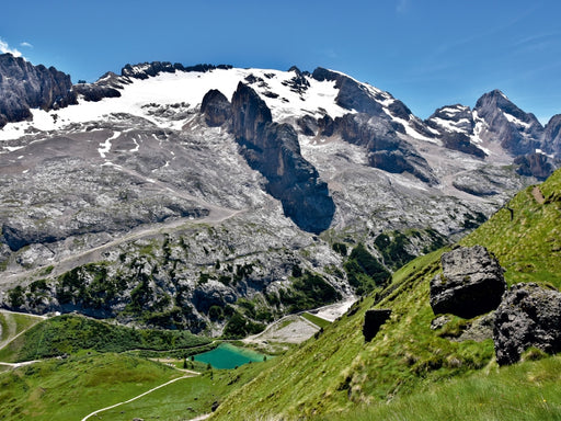 Blick vom Pass Padon nach SW auf die Marmolada - CALVENDO Foto-Puzzle - calvendoverlag 29.99