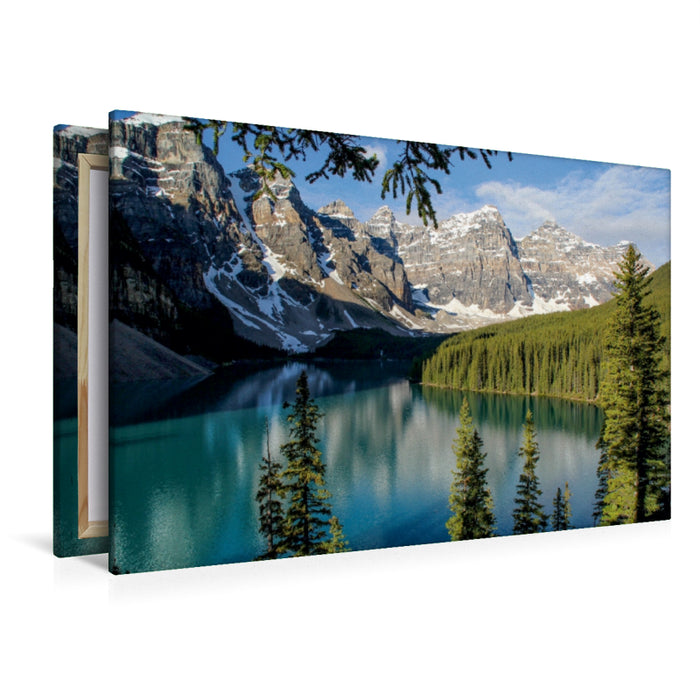 Premium Textil-Leinwand Premium Textil-Leinwand 120 cm x 80 cm quer Moraine Lake, Banff National Park, Canada
