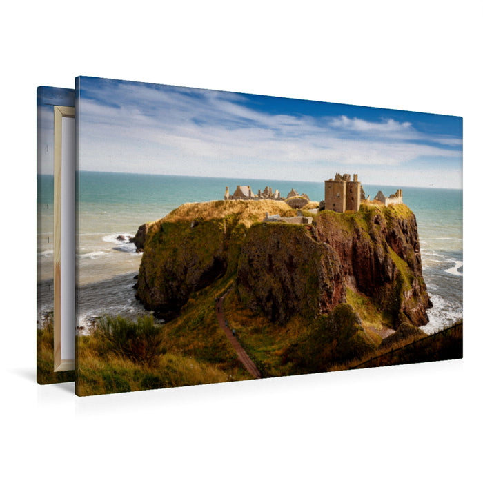 Premium Textil-Leinwand Premium Textil-Leinwand 120 cm x 80 cm quer Dunnottar Castle