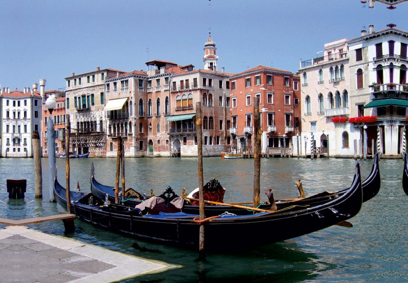 Toile textile premium Toile textile premium 45 cm x 30 cm paysage Gondole sur le Grand Canal, Venise 