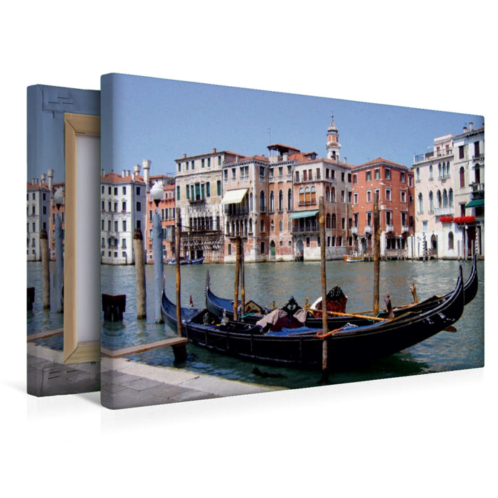 Toile textile premium Toile textile premium 45 cm x 30 cm paysage Gondole sur le Grand Canal, Venise 