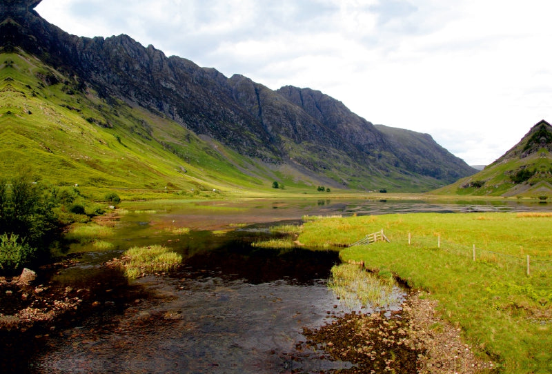 Toile textile haut de gamme Toile textile haut de gamme 120 cm x 80 cm paysage Aonach Eagach - Loch Achtriochtan 