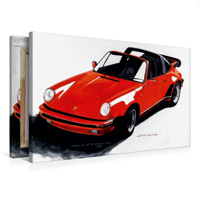 Premium Textil-Leinwand Premium Textil-Leinwand 75 cm x 50 cm quer Porsche 911 Targa, 1989