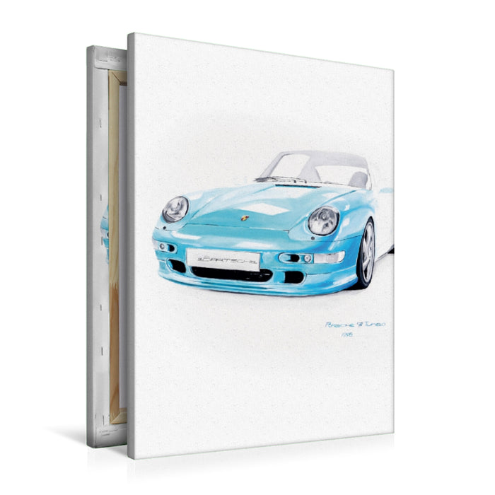 Premium Textil-Leinwand Premium Textil-Leinwand 60 cm x 90 cm hoch Porsche 911 Turbo 993, 1998