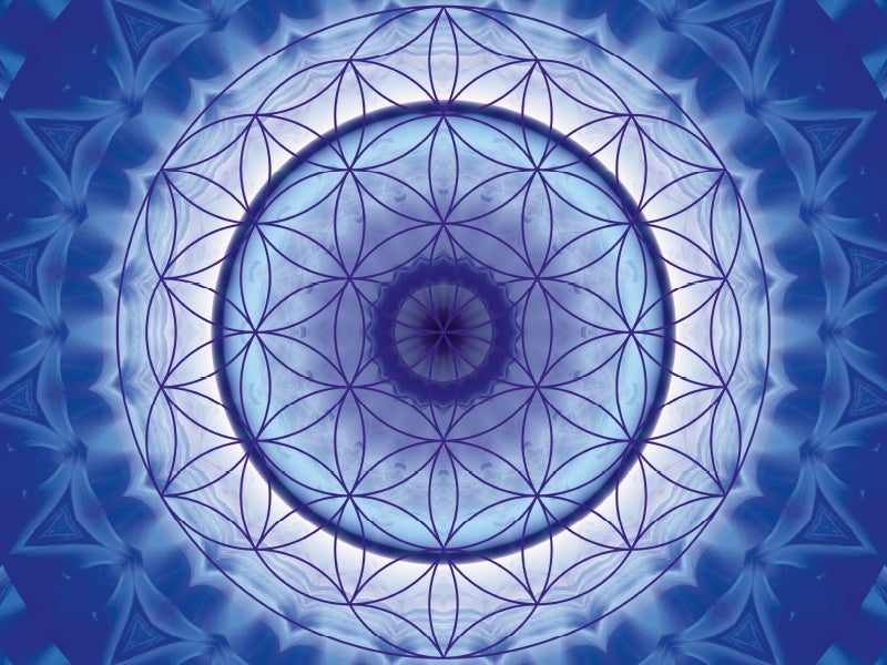 Mandala Blume des Lebens blau - CALVENDO Foto-Puzzle - calvendoverlag 29.99