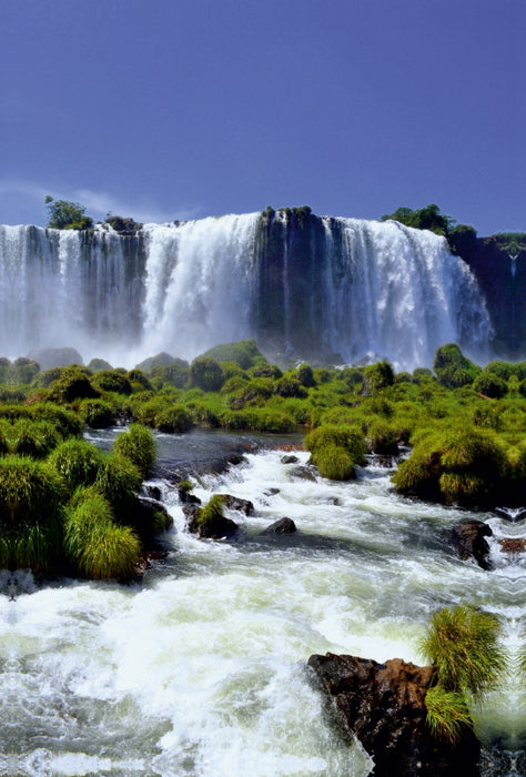 Premium Textil-Leinwand Premium Textil-Leinwand 80 cm x 120 cm  hoch Iguazu Wasserfälle