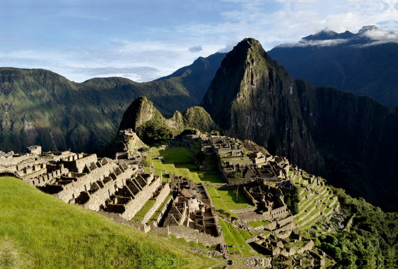 Toile textile premium Toile textile premium 120 cm x 80 cm paysage Machu Picchu - La cité inca au Pérou 