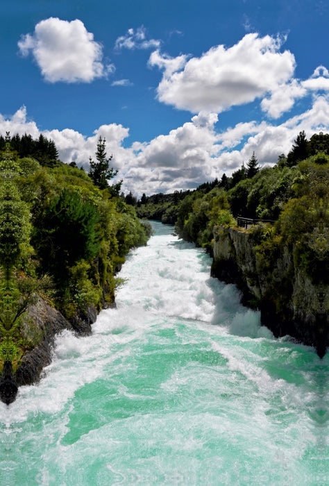 Toile textile haut de gamme Toile textile haut de gamme 80 cm x 120 cm de haut La cascade de la rivière Huka en Nouvelle-Zélande Hydroélectricité de la nature 