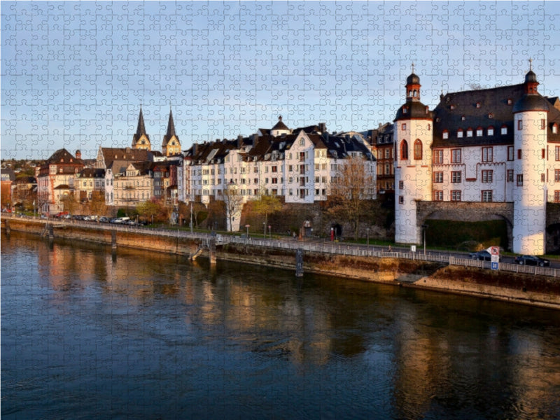 Koblenz - Das Altstadtufer im warmen Abendlicht. - CALVENDO Foto-Puzzle - calvendoverlag 29.99