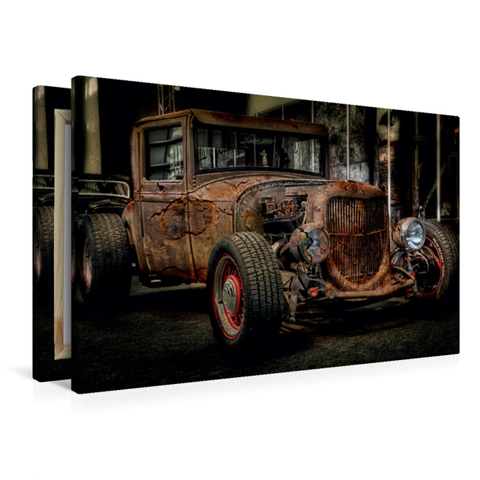 Premium Textil-Leinwand Premium Textil-Leinwand 90 cm x 60 cm quer Ein Motiv aus dem Kalender Außergewöhnliche Autos - Hot Rods