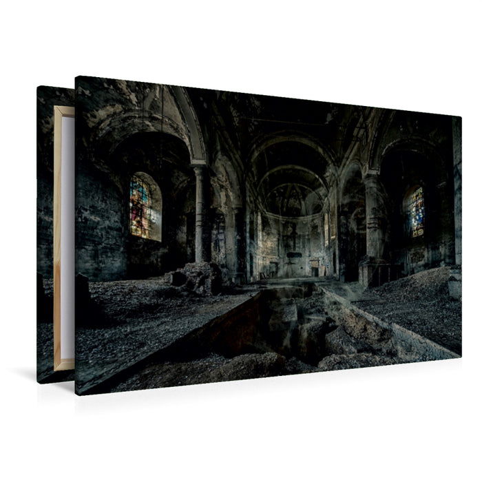 Premium Textil-Leinwand Premium Textil-Leinwand 120 cm x 80 cm quer Ein Motiv aus dem Kalender Geheimnisvolle Orte - Lost Places