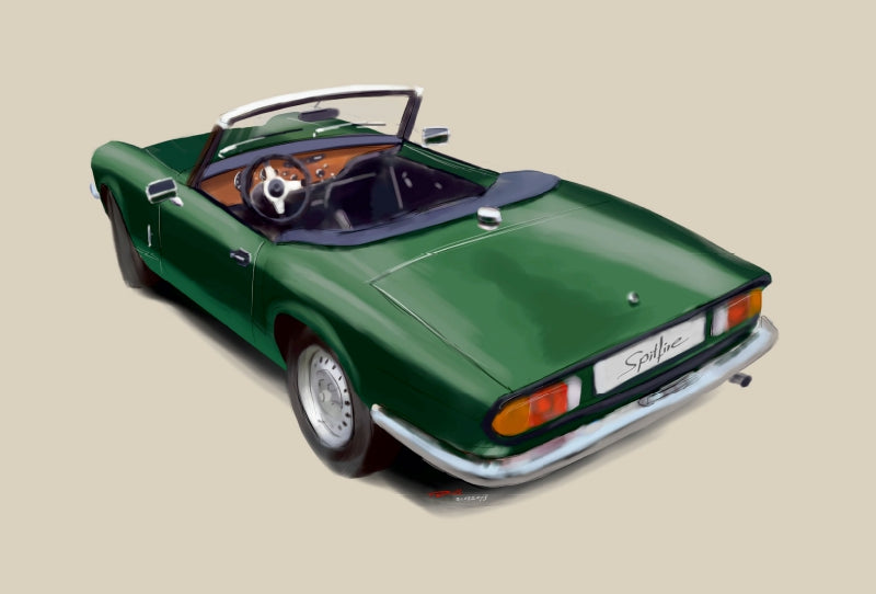 Premium Textil-Leinwand Premium Textil-Leinwand 120 cm x 80 cm quer Triumph Spitfire