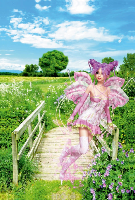 Toile textile haut de gamme Toile textile haut de gamme 80 cm x 120 cm de haut Fairy Willowy 