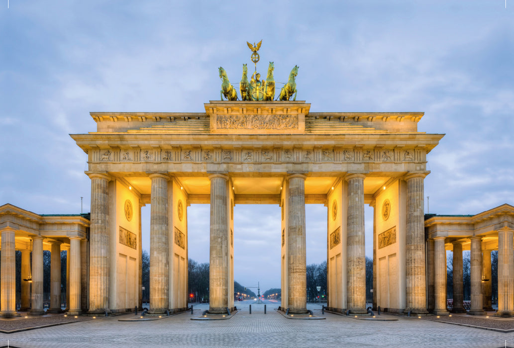 Premium textile canvas Premium textile canvas 120 cm x 80 cm across Brandenburg Gate Berlin 