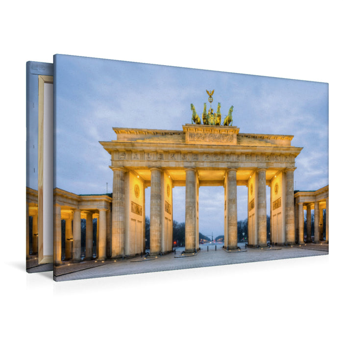 Premium textile canvas Premium textile canvas 120 cm x 80 cm across Brandenburg Gate Berlin 
