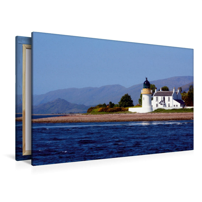 Toile textile premium Toile textile premium 120 cm x 80 cm paysage Phare de Corran - Loch Linnhe 