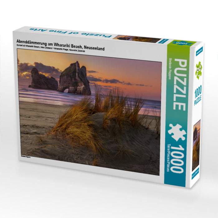 Abenddämmerung am Wharariki Beach, Neuseeland - CALVENDO Foto-Puzzle - calvendoverlag 29.99