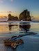 Sonnenuntergang am Wharariki Beach, Neuseeland - CALVENDO Foto-Puzzle - calvendoverlag 29.99