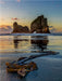 Sonnenuntergang am Wharariki Beach, Neuseeland - CALVENDO Foto-Puzzle - calvendoverlag 29.99
