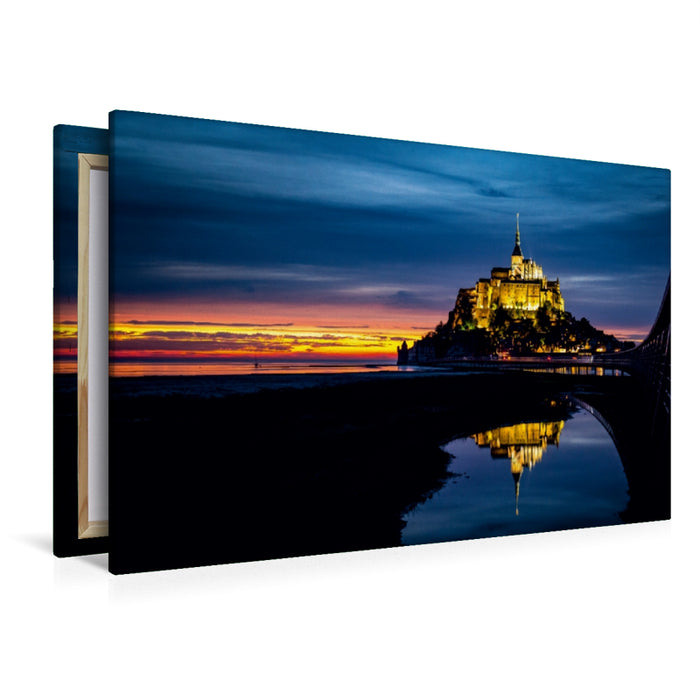 Premium Textil-Leinwand Premium Textil-Leinwand 120 cm x 80 cm quer Mont-Saint-Michel