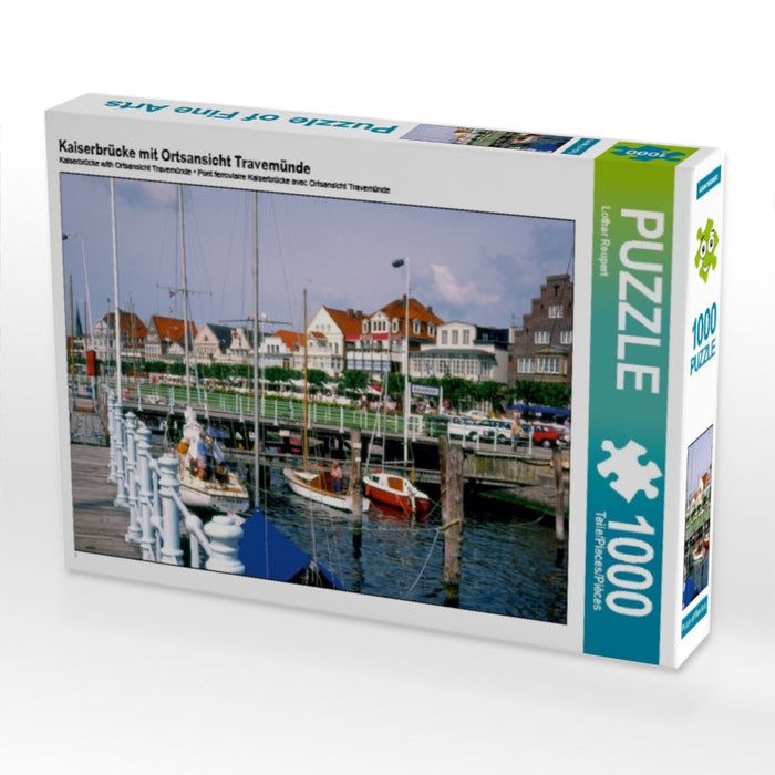 Kaiserbrücke mit Ortsansicht Travemünde - CALVENDO Foto-Puzzle - calvendoverlag 29.99