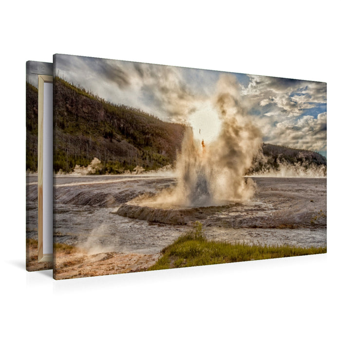 Premium Textil-Leinwand Premium Textil-Leinwand 120 cm x 80 cm quer Yellowstone Nationalpark, Wyoming