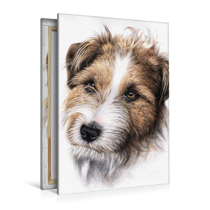 Toile textile haut de gamme Toile textile haut de gamme 80 cm x 120 cm de haut Jack Russell Terrier 