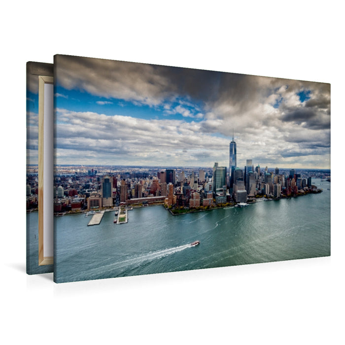 Premium Textil-Leinwand Premium Textil-Leinwand 120 cm x 80 cm quer Blick auf das One World Trade Center