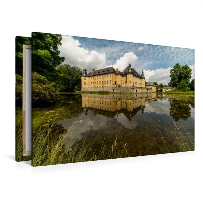 Premium Textil-Leinwand Premium Textil-Leinwand 120 cm x 80 cm quer Wasserschloss Dyck, Jüchen