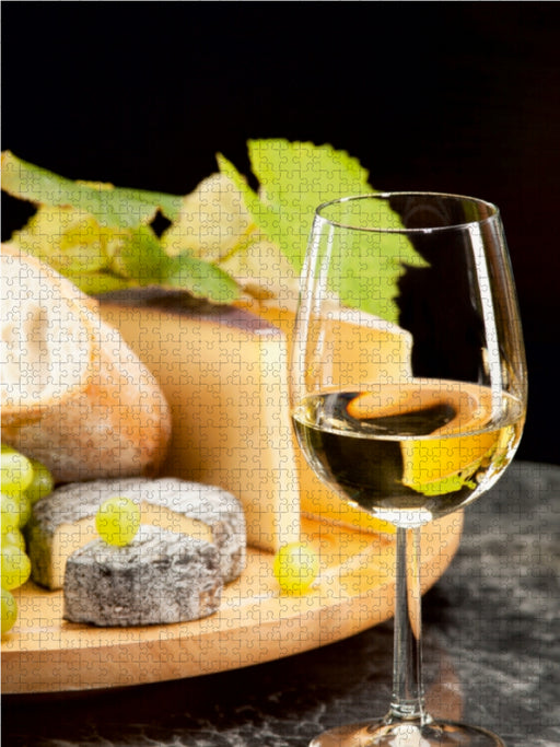 Weisswein mit Käseplatte Trauben - CALVENDO Foto-Puzzle - calvendoverlag 35.99